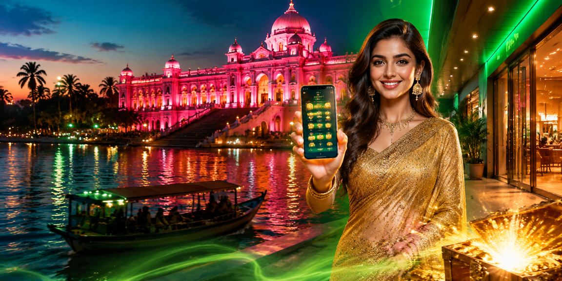 ঢাকায় 2600 ক্যাসিনো অ্যাপে লগইন করছেন একজন বাংলাদেশি নারী