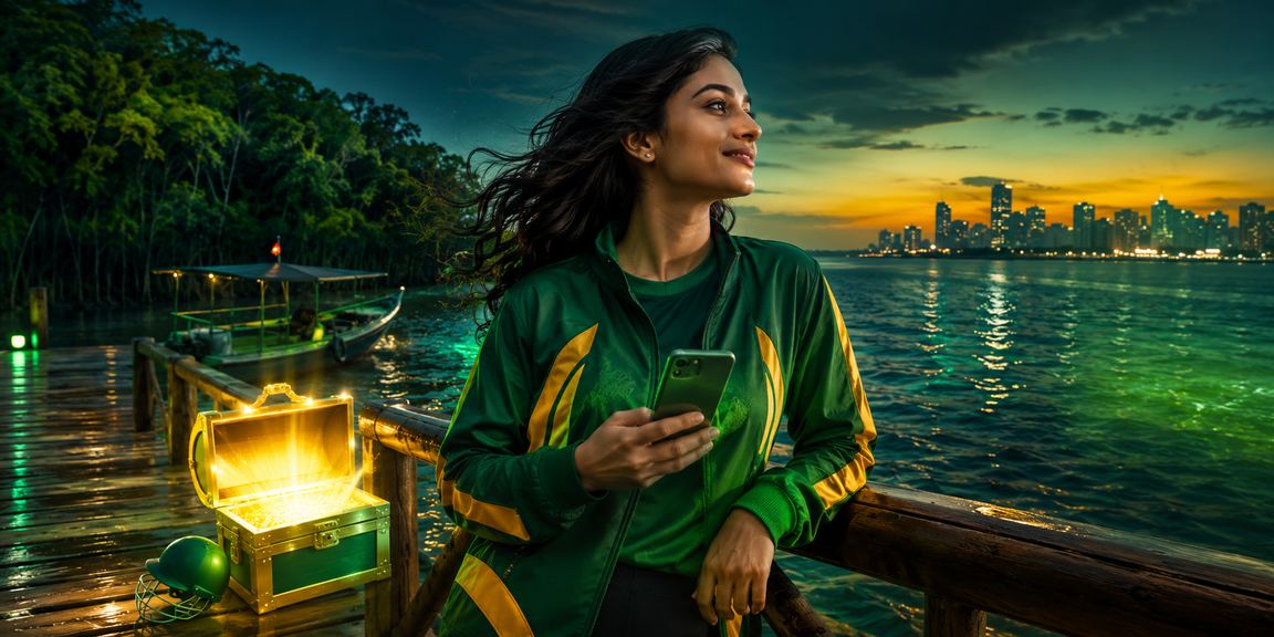 খুলনার সমুদ্র সৈকতে বসে মোবাইলে ক্রিকেট বেটিং রিভিউ পড়ছেন একজন