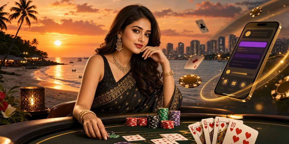 সেন্ট মার্টিন দ্বীপে সমুদ্র সৈকতে মোবাইলে লটারি খেলছেন ব্যবহারকারী